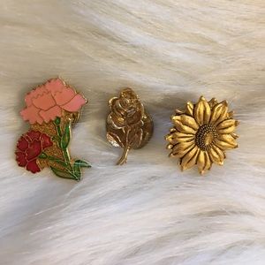 Vintage Flower Pins